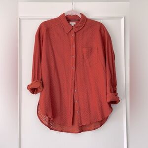 Button down rust colored shirt